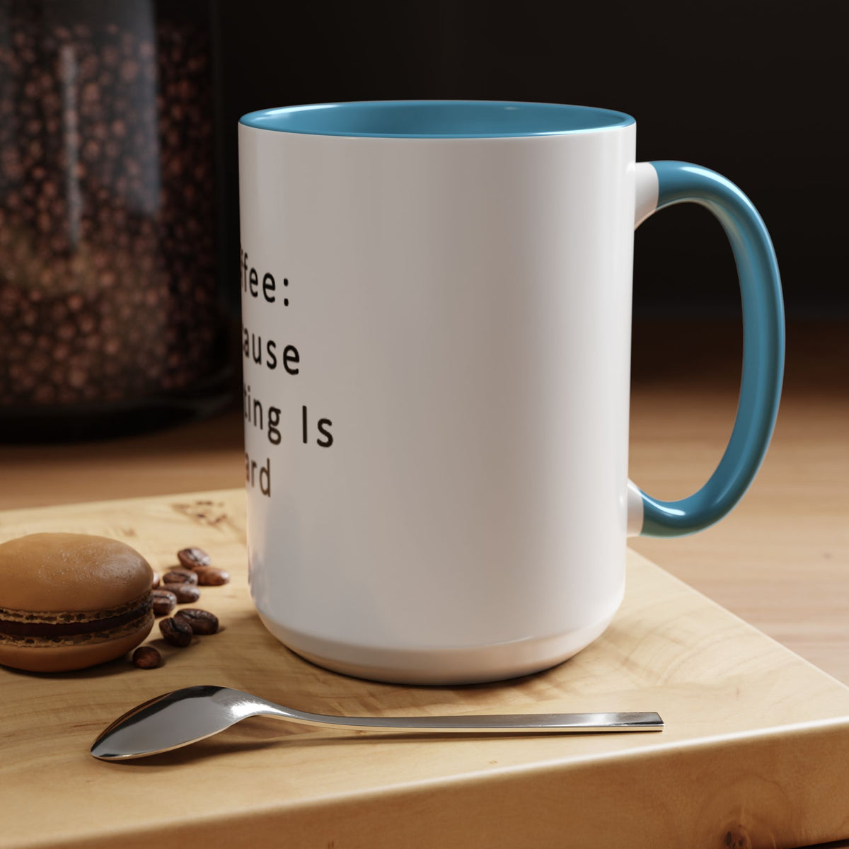 "Coffee: Because Adulting Is Hard" Accent Coffee Mug (11, 15oz) - OLM Store