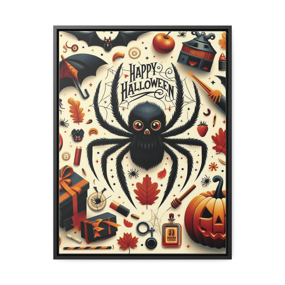 Halloween Canvas Wall Art - Vertical Gallery Wrap for Spooky Decor