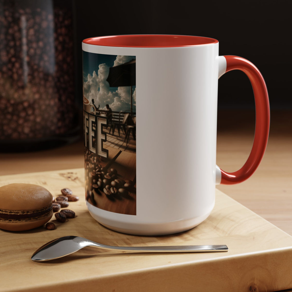 Coffee Beans Accent Coffee Mug (11, 15oz) - OLM Store