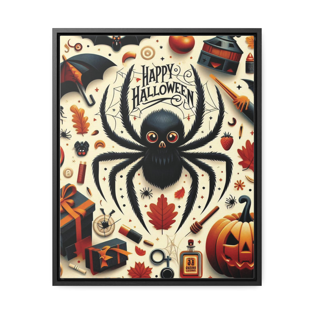 Halloween Canvas Wall Art - Vertical Gallery Wrap for Spooky Decor