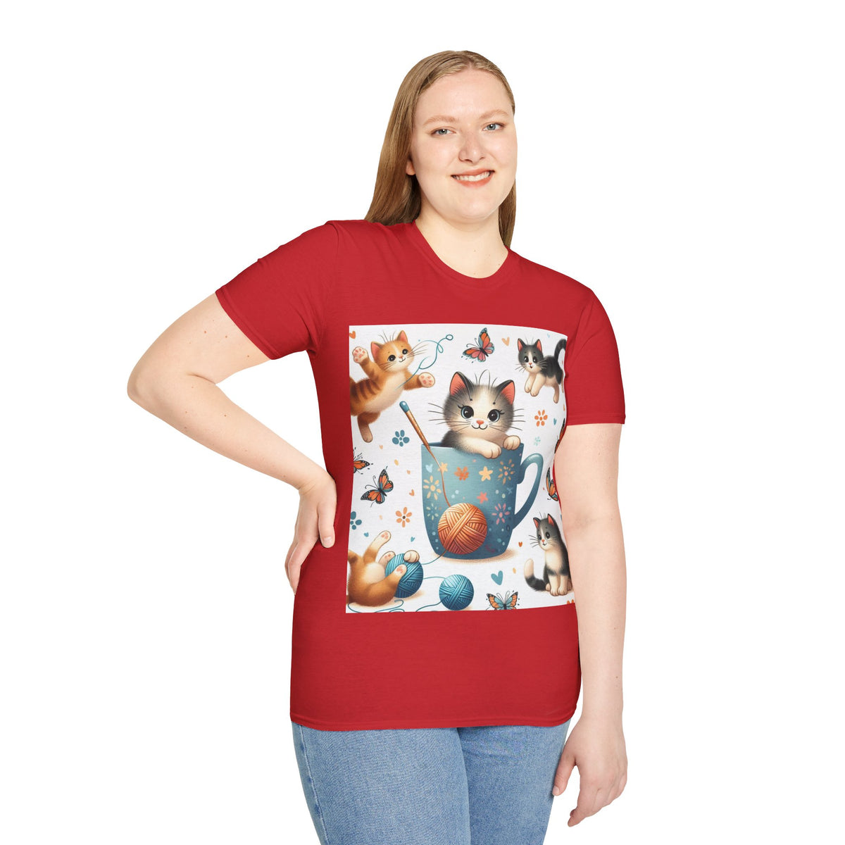 Purr-fect Comfort for Cat Lovers: Unisex Soft-Style T-Shirt - OLM Store