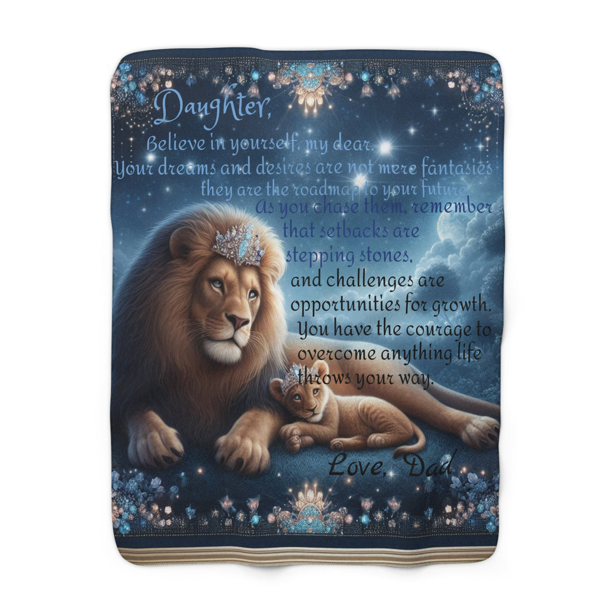 “Believe in Yourself” Sherpa Fleece Blanket - OLM Store