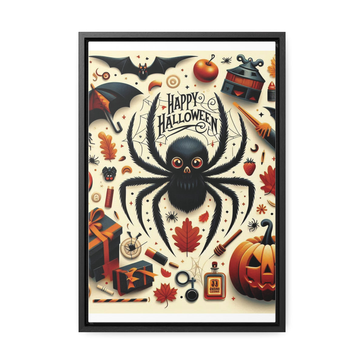 Halloween Canvas Wall Art - Vertical Gallery Wrap for Spooky Decor