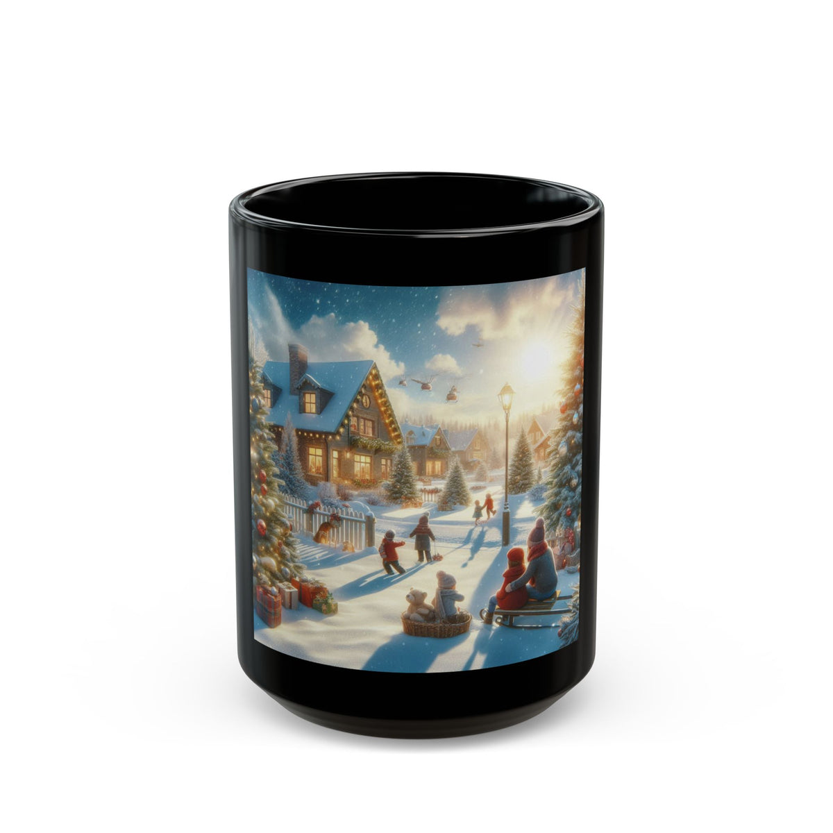 Customizable Black Ceramic Mug - Perfect for Cozy Sips This Holiday Season