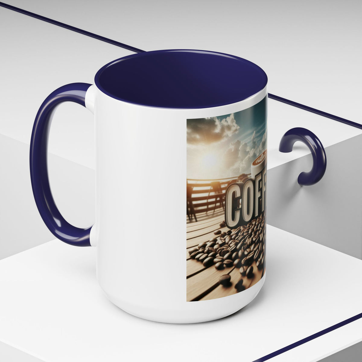 Coffee Beans Accent Coffee Mug (11, 15oz) - OLM Store