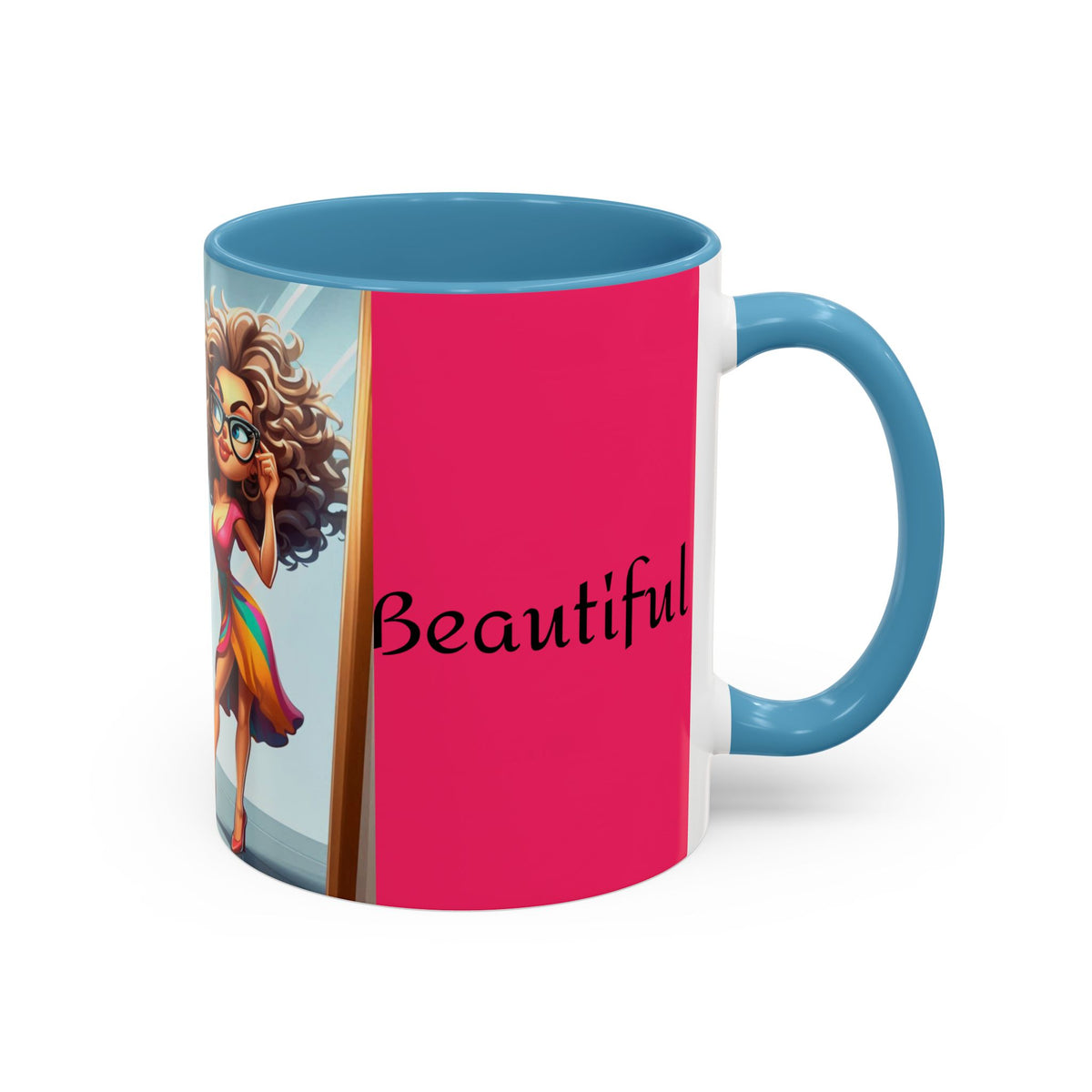"I Am Beautiful" Accent Coffee Mug (11, 15oz) - OLM Store