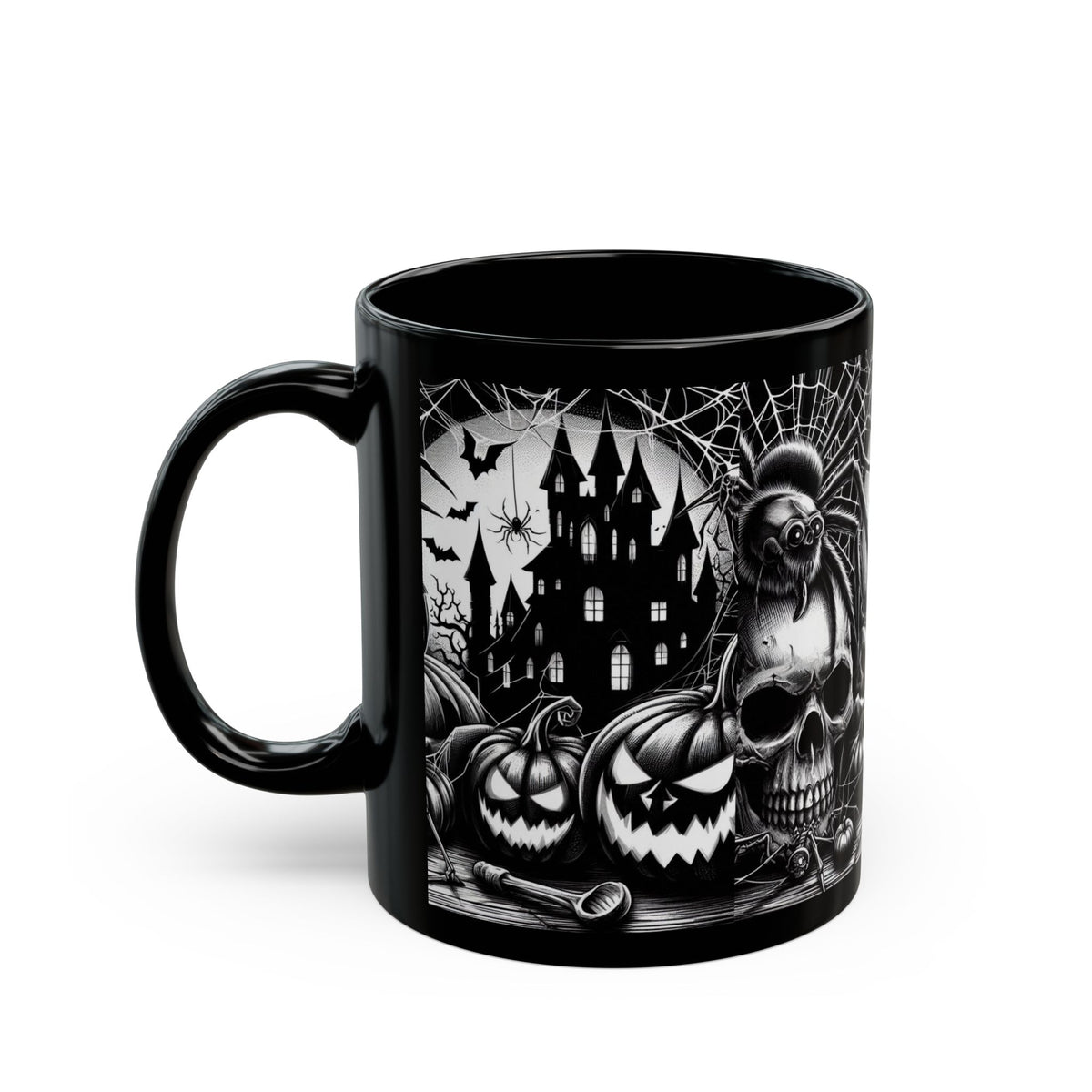 Enchanting Custom Black Ceramic Mug – Perfect for Your Daily Sips!