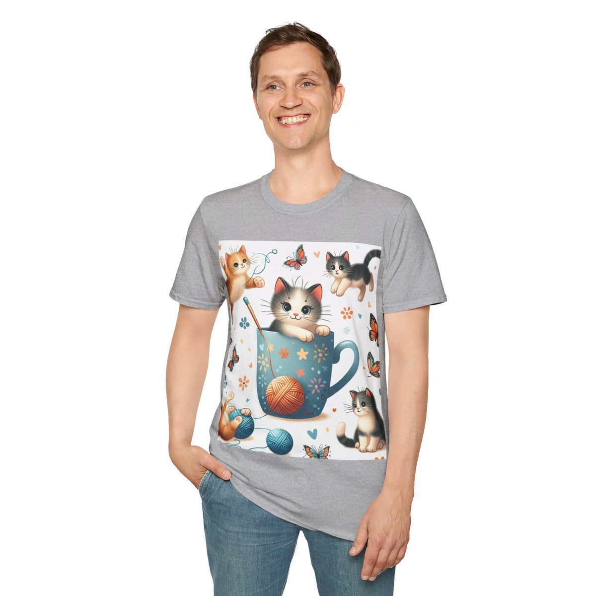 Purr-fect Comfort for Cat Lovers: Unisex Soft-Style T-Shirt - OLM Store
