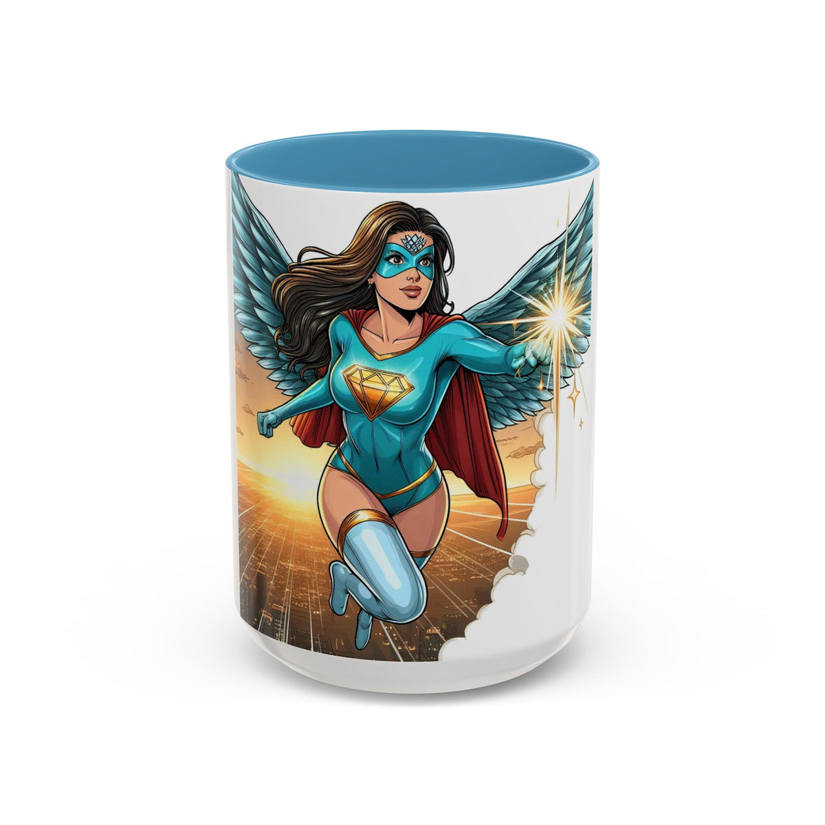 Empower Your Morning with the Aquila Diamond Superhero Mug