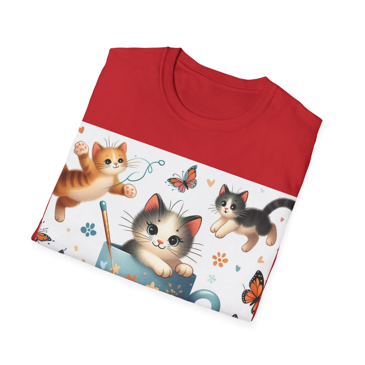 Purr-fect Comfort for Cat Lovers: Unisex Soft-Style T-Shirt - OLM Store
