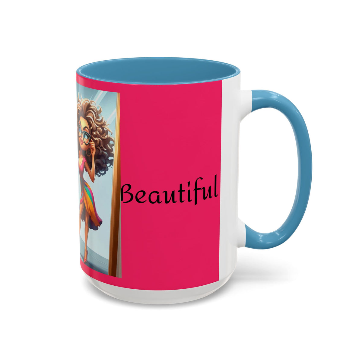 "I Am Beautiful" Accent Coffee Mug (11, 15oz) - OLM Store