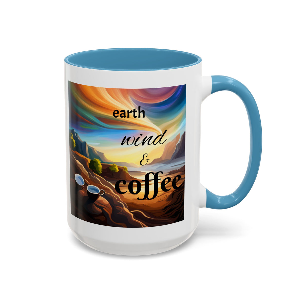 "Earth, Wind, and Fire" Accent Coffee Mug (11, 15oz) - OLM Store