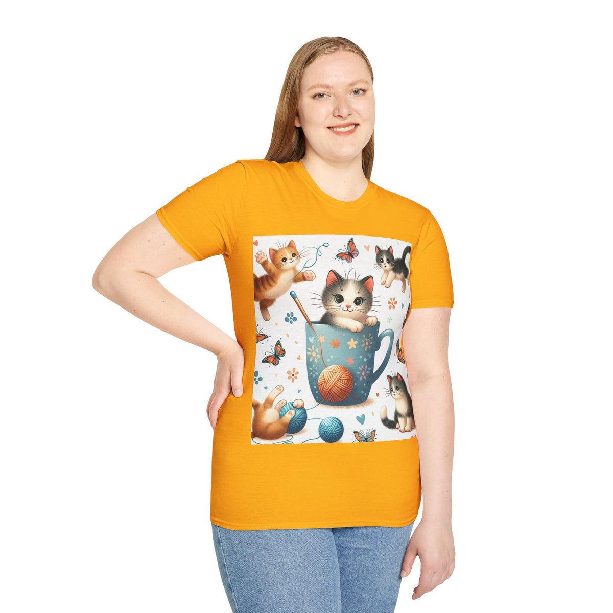 Purr-fect Comfort for Cat Lovers: Unisex Soft-Style T-Shirt - OLM Store