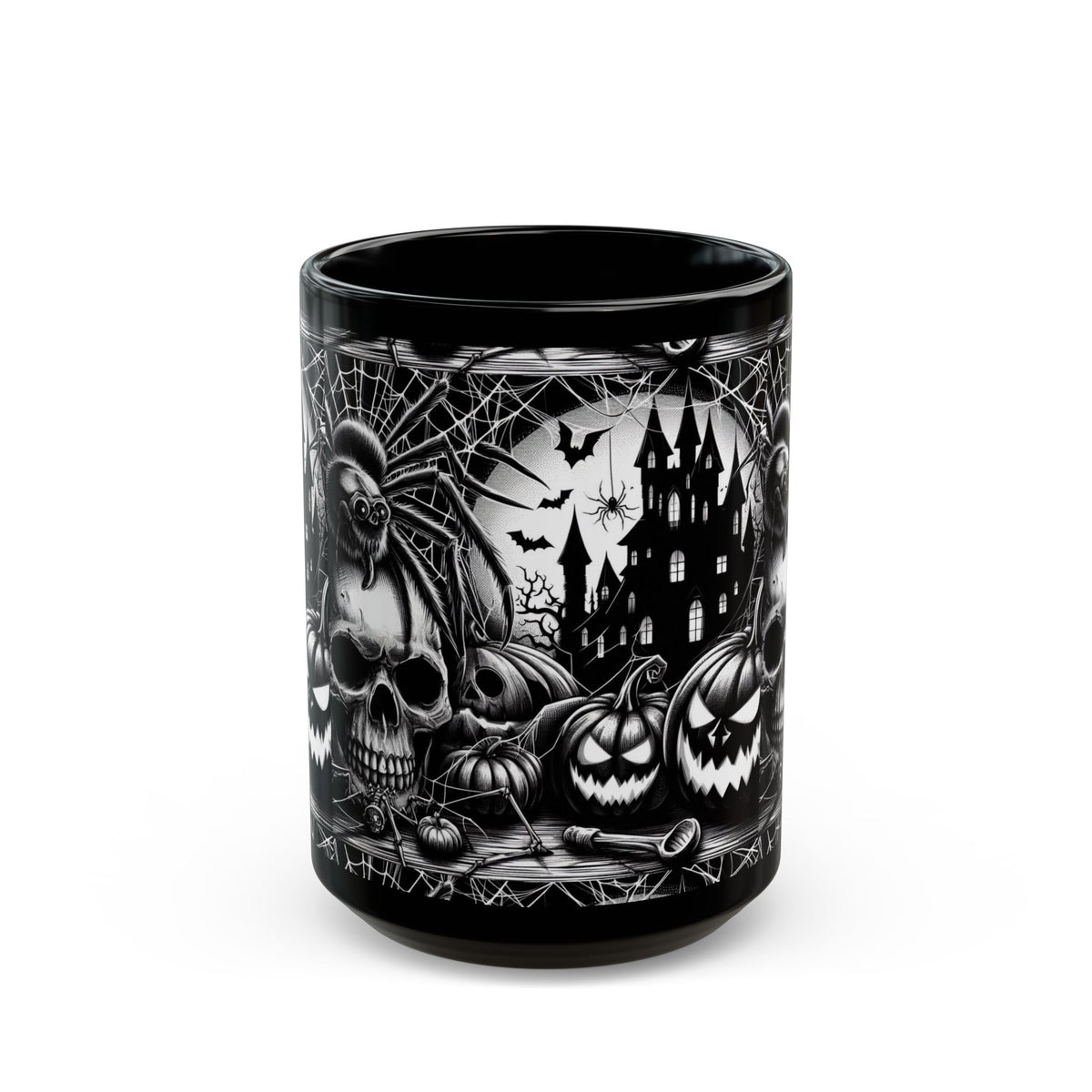 Enchanting Custom Black Ceramic Mug – Perfect for Your Daily Sips!