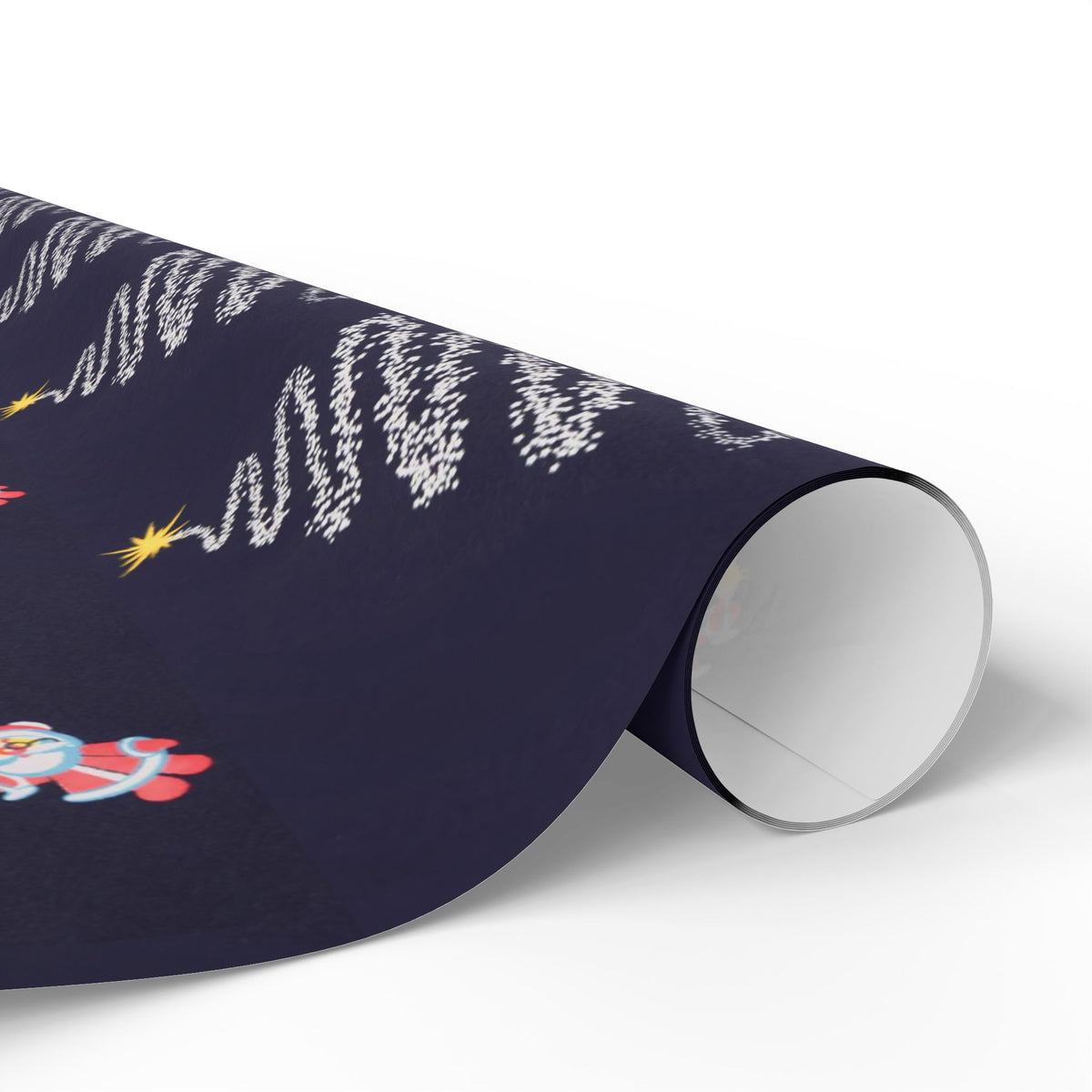 Celebratory Firework Christmas Tree Wrapping Paper for Enchanting Gifts