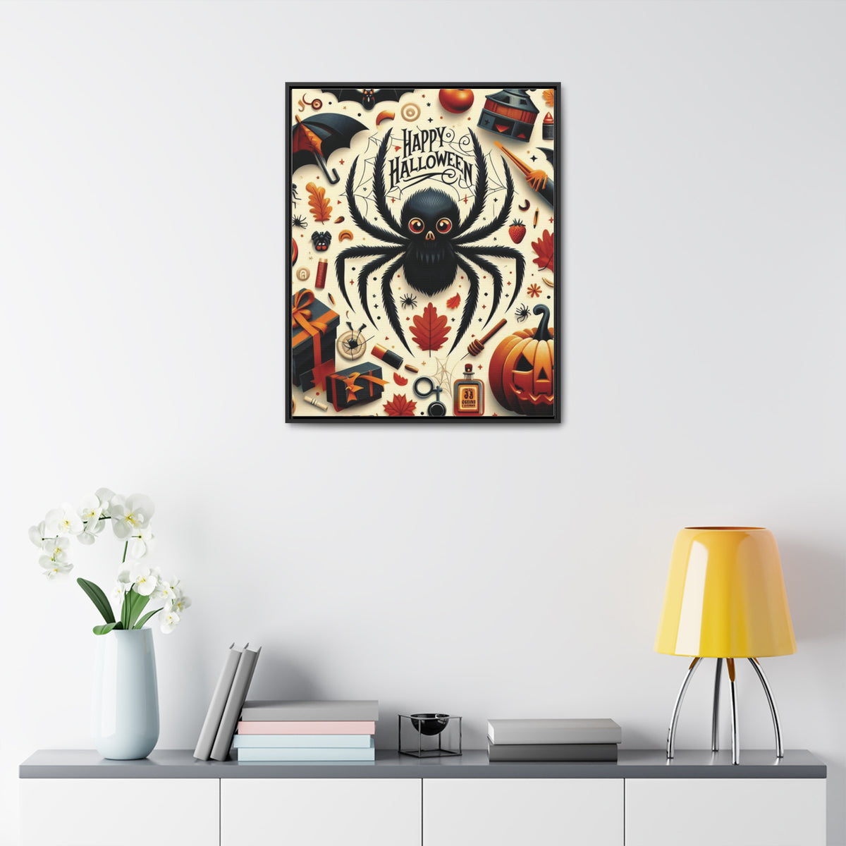 Halloween Canvas Wall Art - Vertical Gallery Wrap for Spooky Decor
