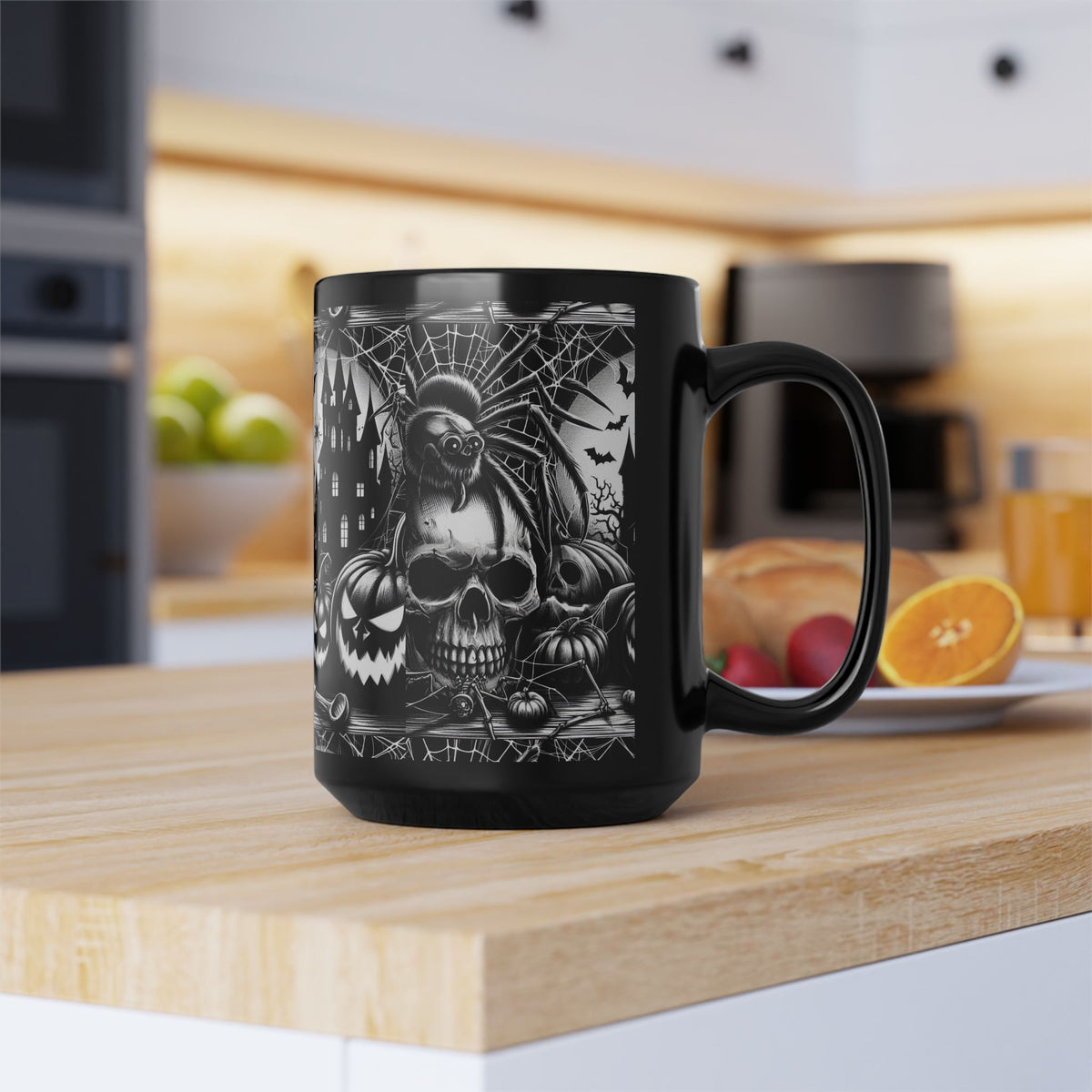 Enchanting Custom Black Ceramic Mug – Perfect for Your Daily Sips!
