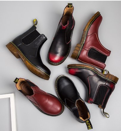 Elevate Your Style with Women's Leather Block-Heel Boots
