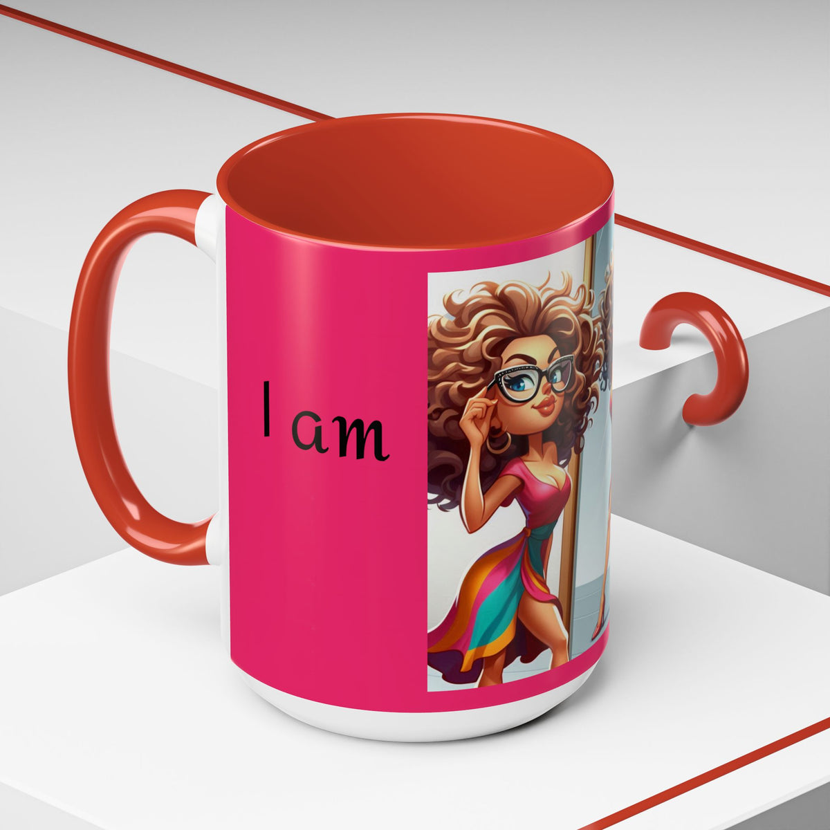 "I Am Beautiful" Accent Coffee Mug (11, 15oz) - OLM Store