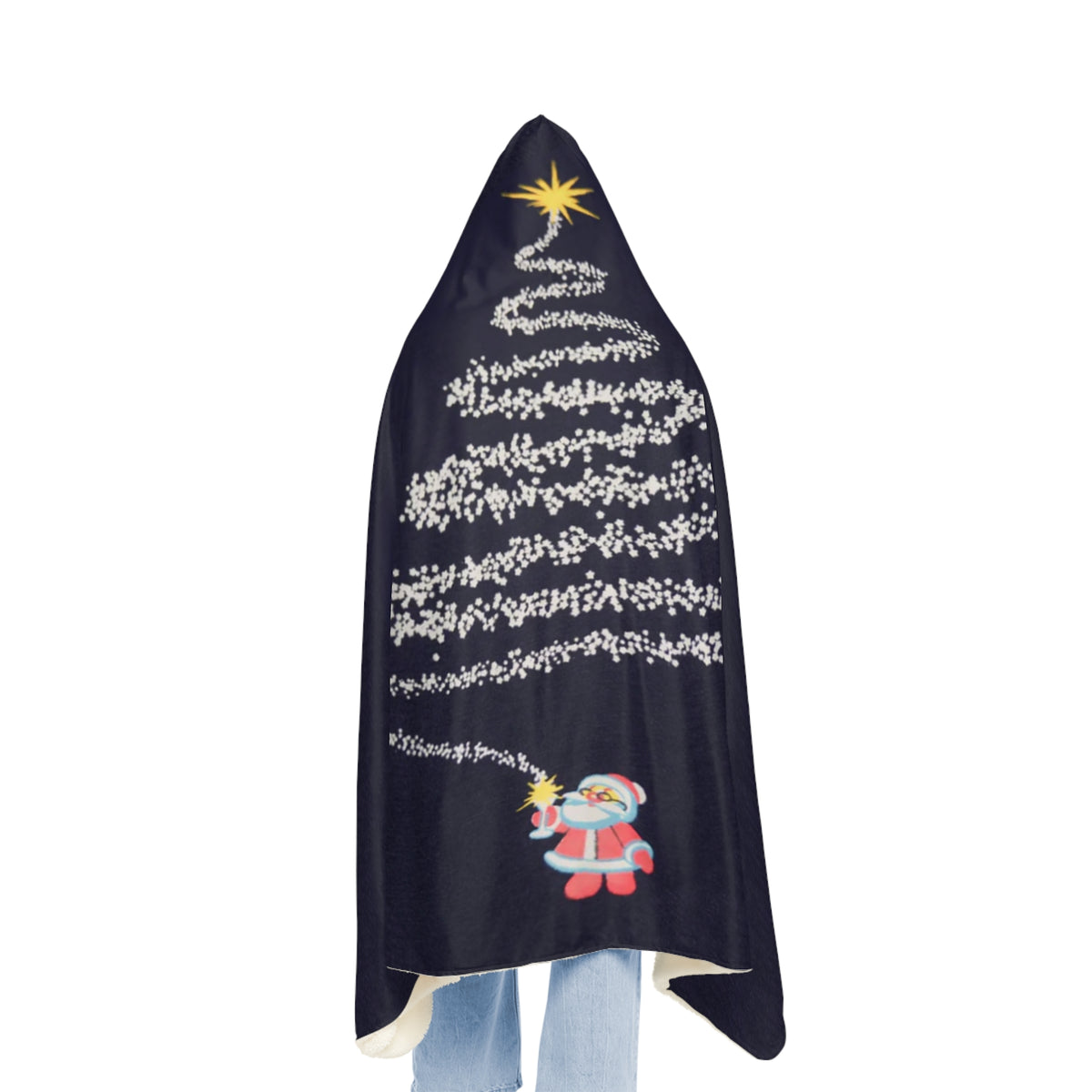 Cozy Christmas Tree Hooded Blanket – Embrace the Warmth of the Holidays