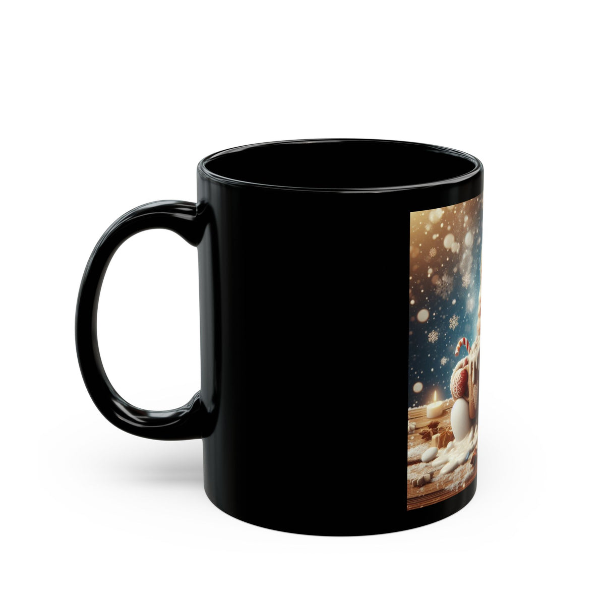 Snowman Black Mug - Embrace Winter with Every Sip
