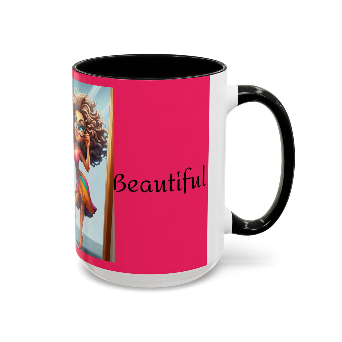 "I Am Beautiful" Accent Coffee Mug (11, 15oz) - OLM Store