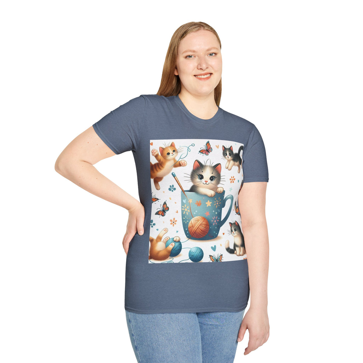 Purr-fect Comfort for Cat Lovers: Unisex Soft-Style T-Shirt - OLM Store
