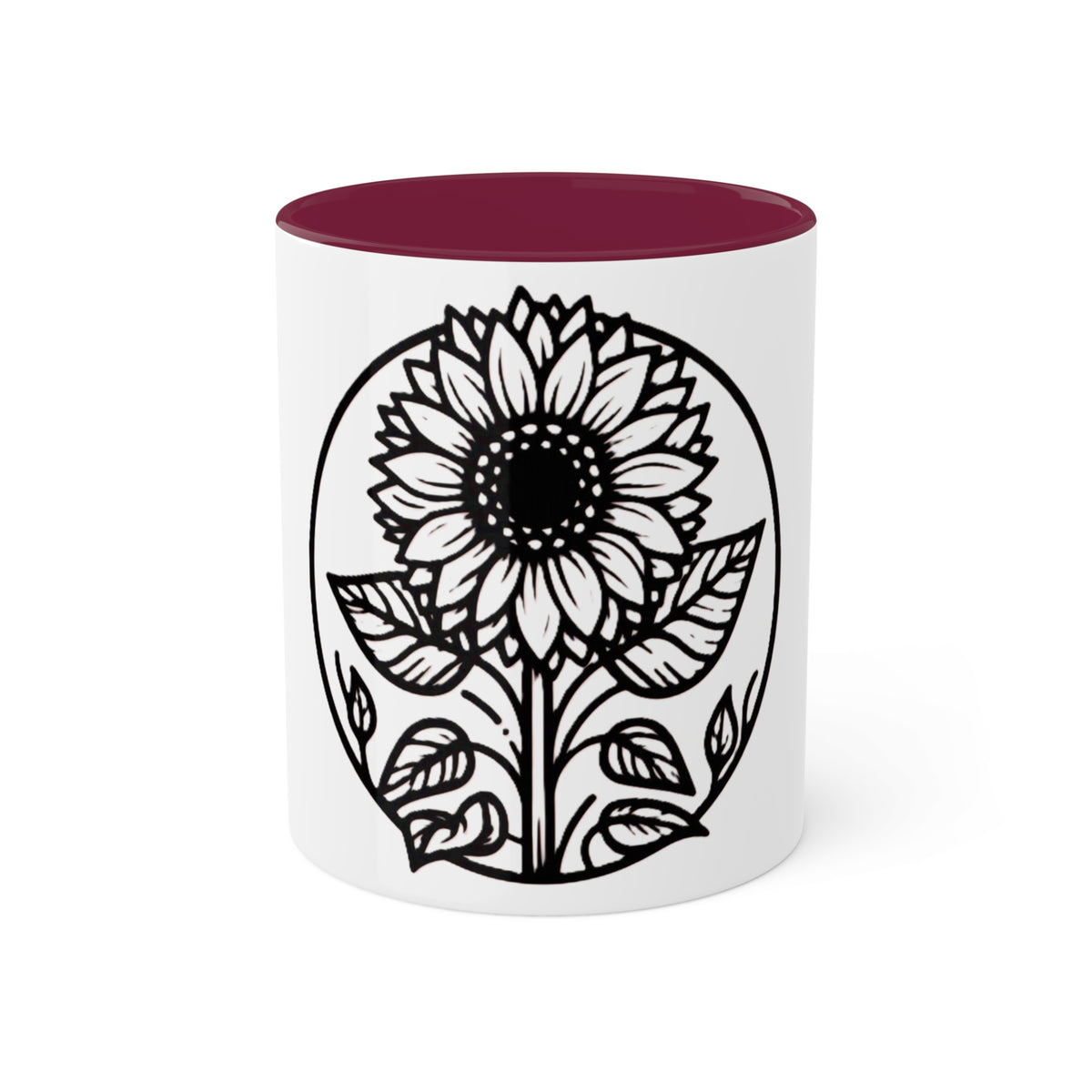 Brighten Your Mornings with Our White Sunflower Coffee Mug