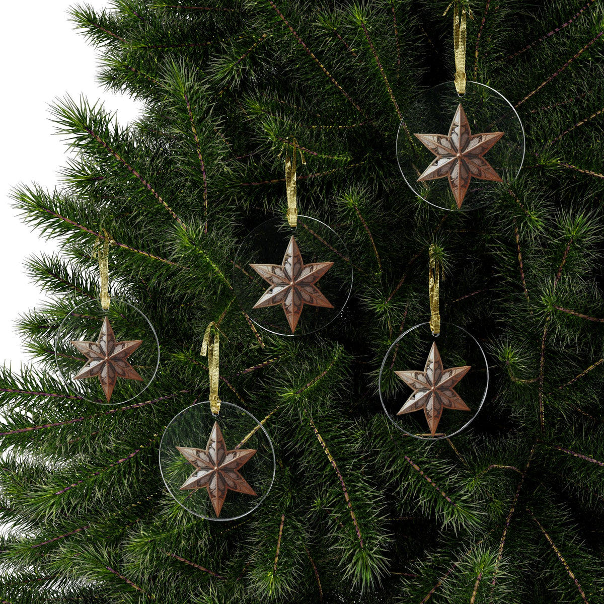 Elegant Polymer Acrylic Christmas Star Ornaments for Timeless Holiday Decor