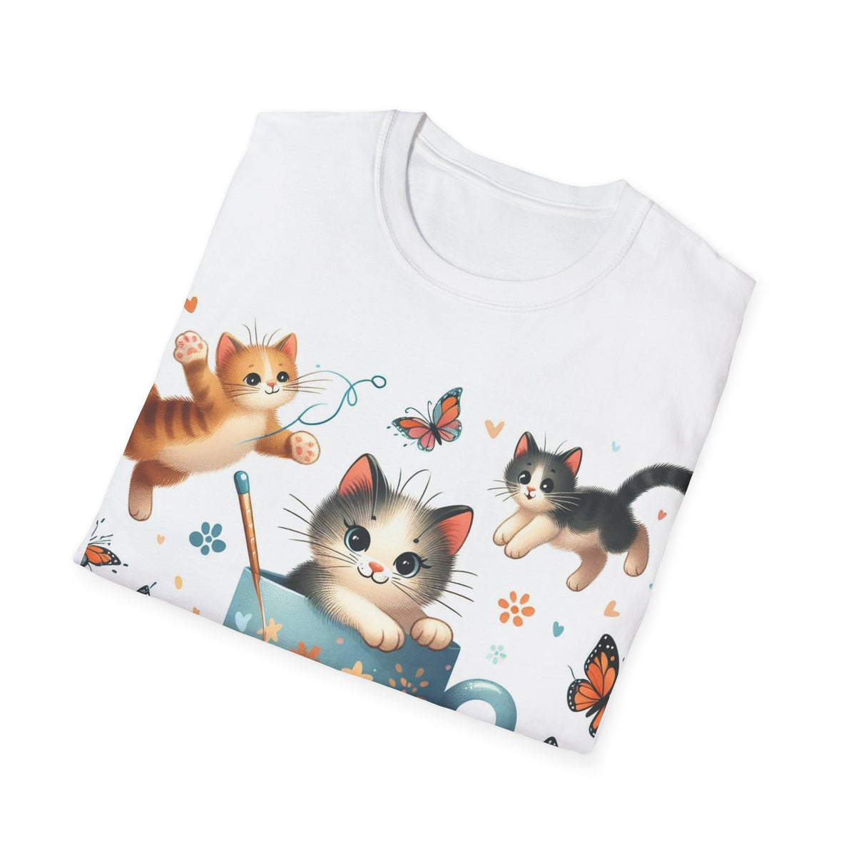 Purr-fect Comfort for Cat Lovers: Unisex Soft-Style T-Shirt - OLM Store