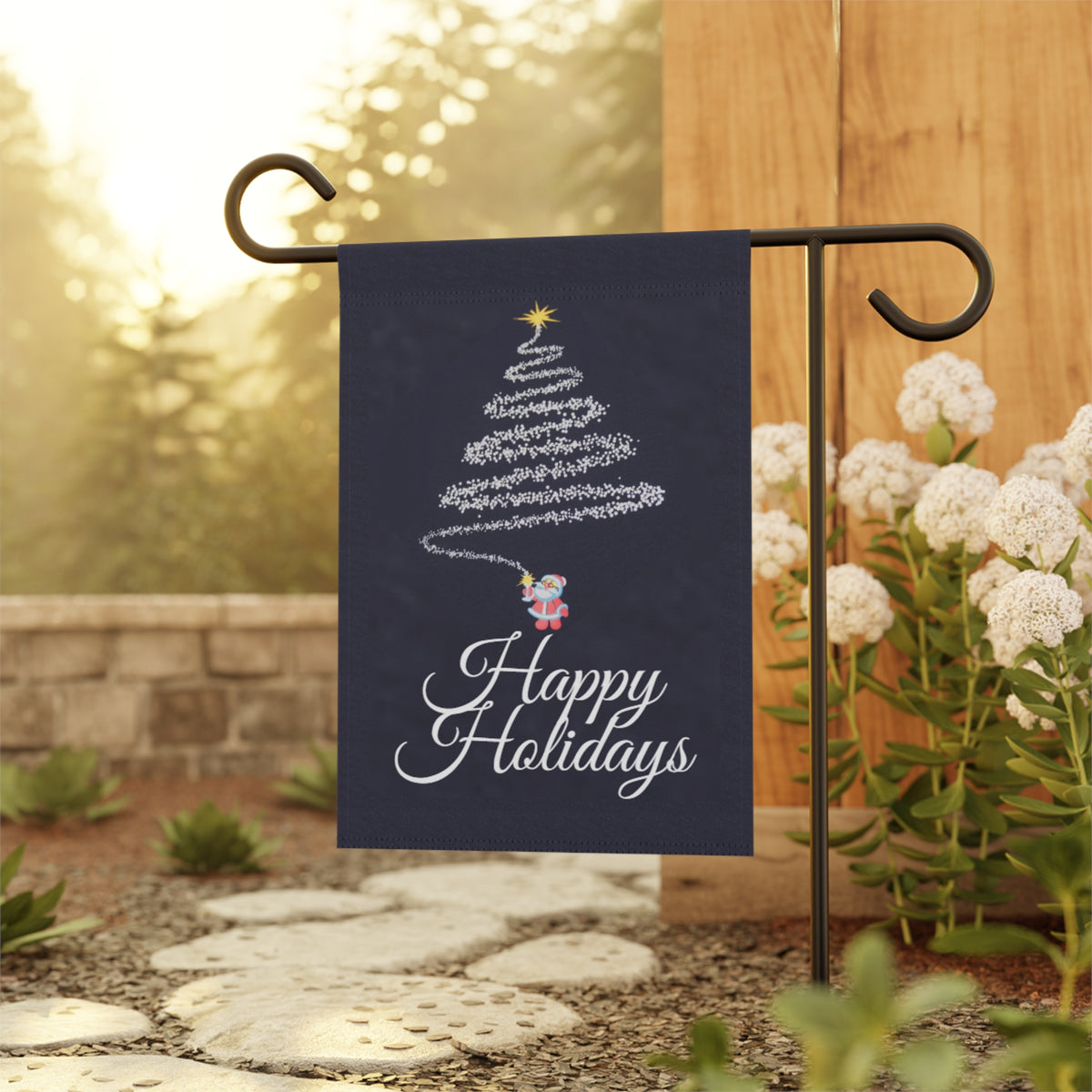 Celebrate the Season with Our Christmas Tree Pattern Garden Banner