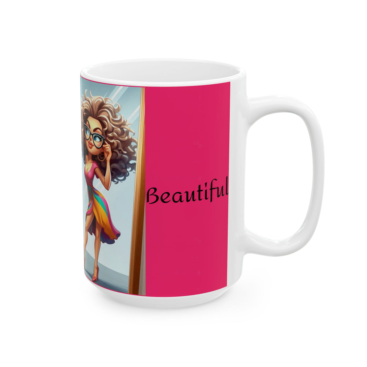 “I Am Beautiful” Ceramic Mug, (11oz, 15oz) - OLM Store