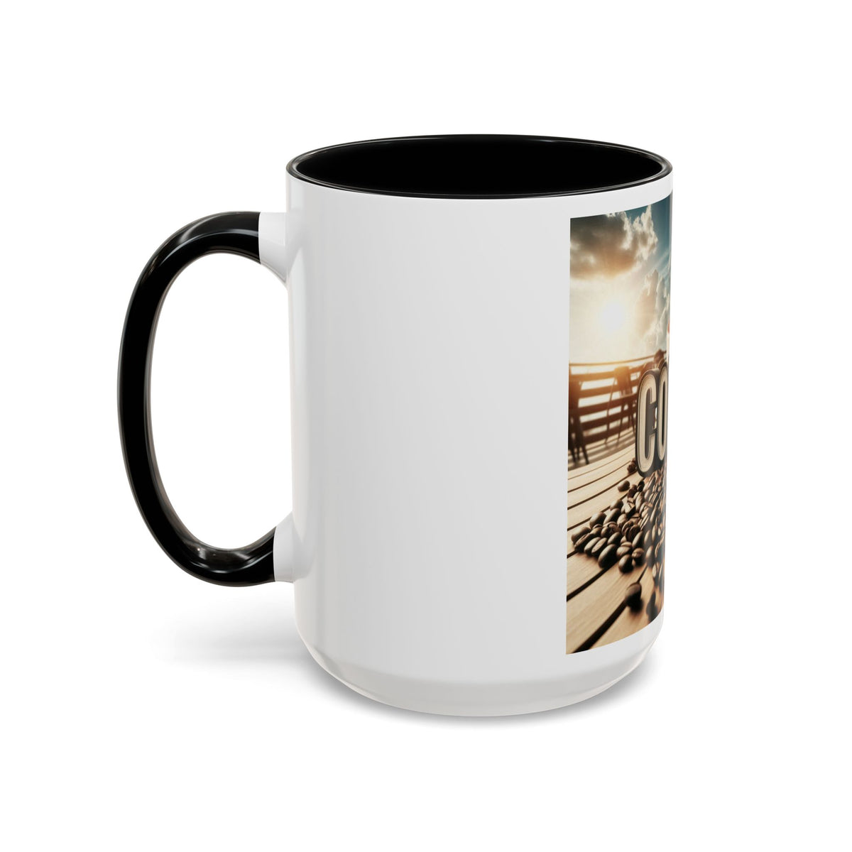 Coffee Beans Accent Coffee Mug (11, 15oz) - OLM Store