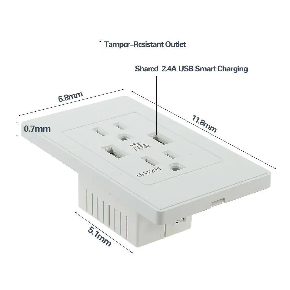 Dual USB Wall Outlet Charger - Upgrade Your Charging Experience