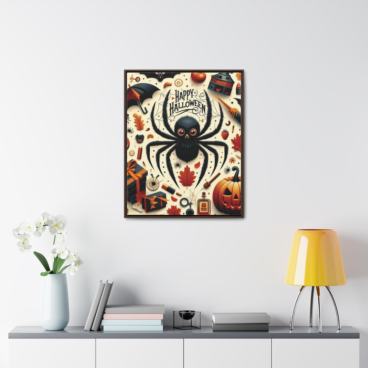 Halloween Canvas Wall Art - Vertical Gallery Wrap for Spooky Decor