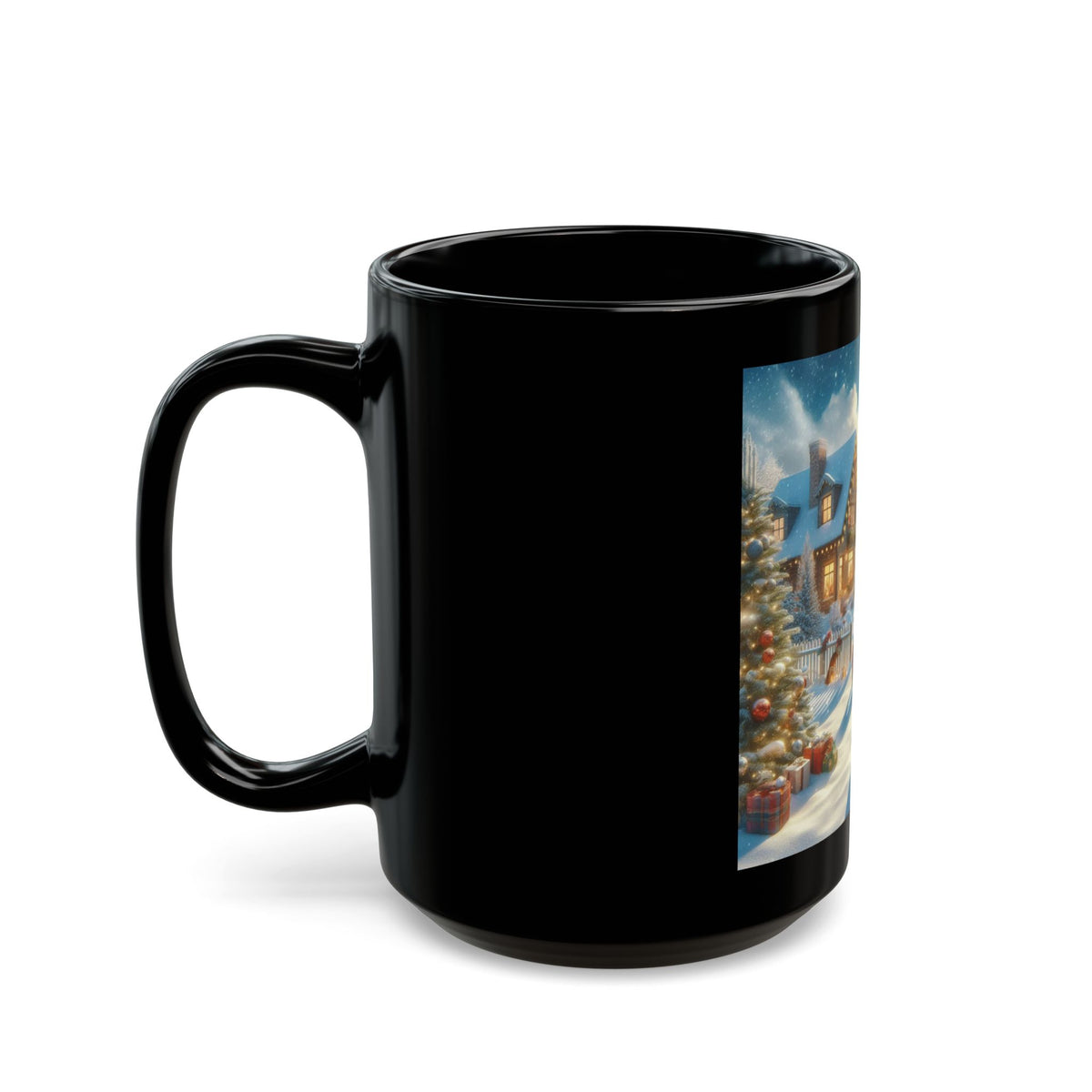 Customizable Black Ceramic Mug - Perfect for Cozy Sips This Holiday Season