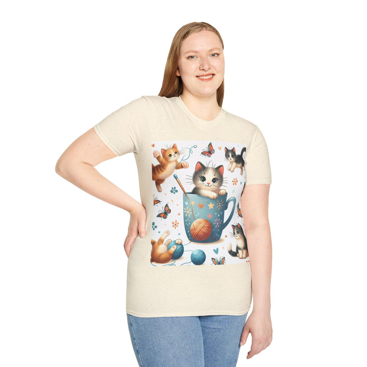 Purr-fect Comfort for Cat Lovers: Unisex Soft-Style T-Shirt - OLM Store