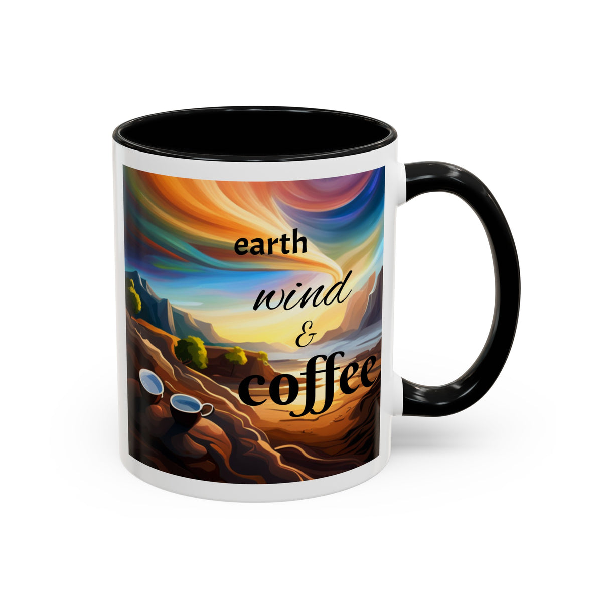 "Earth, Wind, and Fire" Accent Coffee Mug (11, 15oz) - OLM Store
