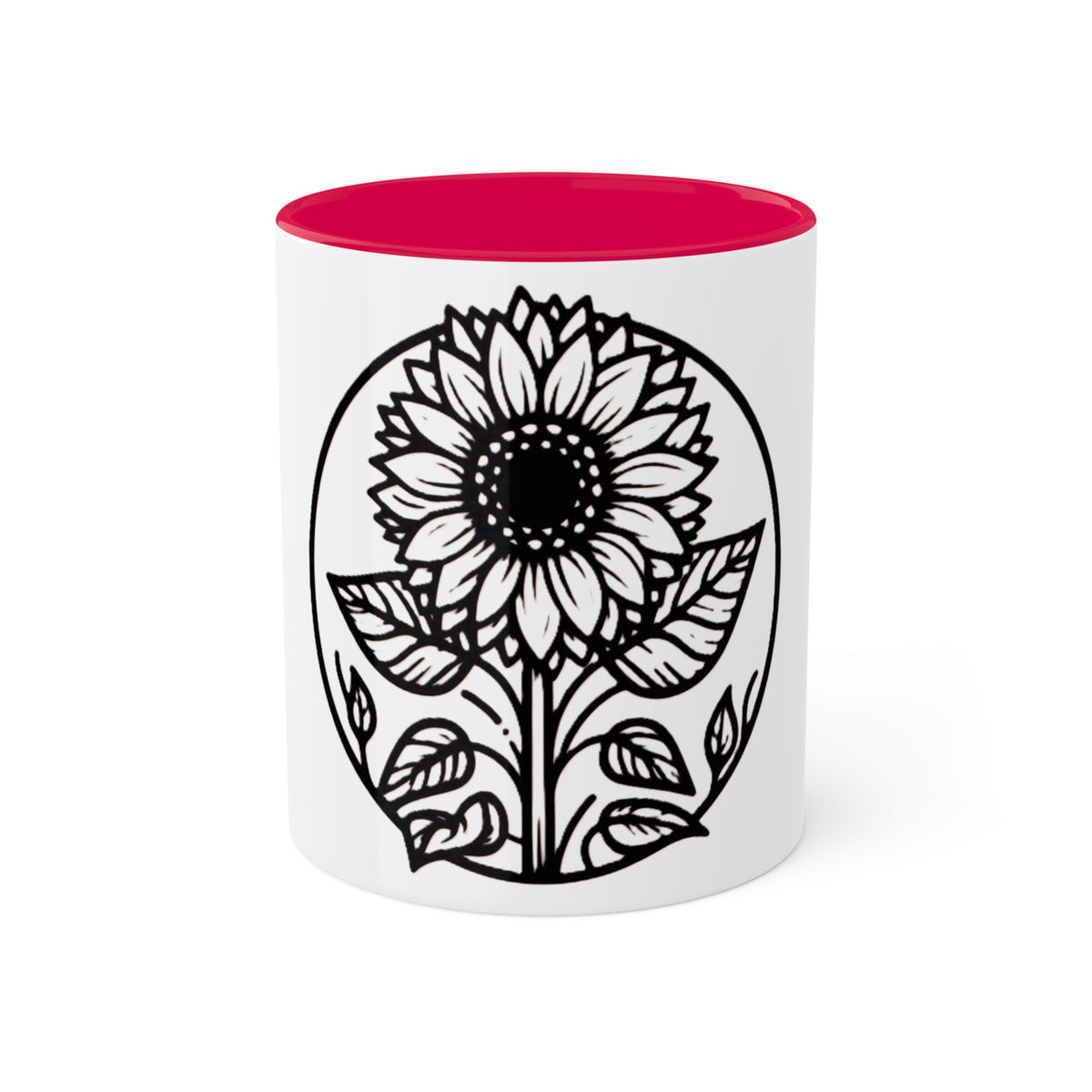 Brighten Your Mornings with Our White Sunflower Coffee Mug