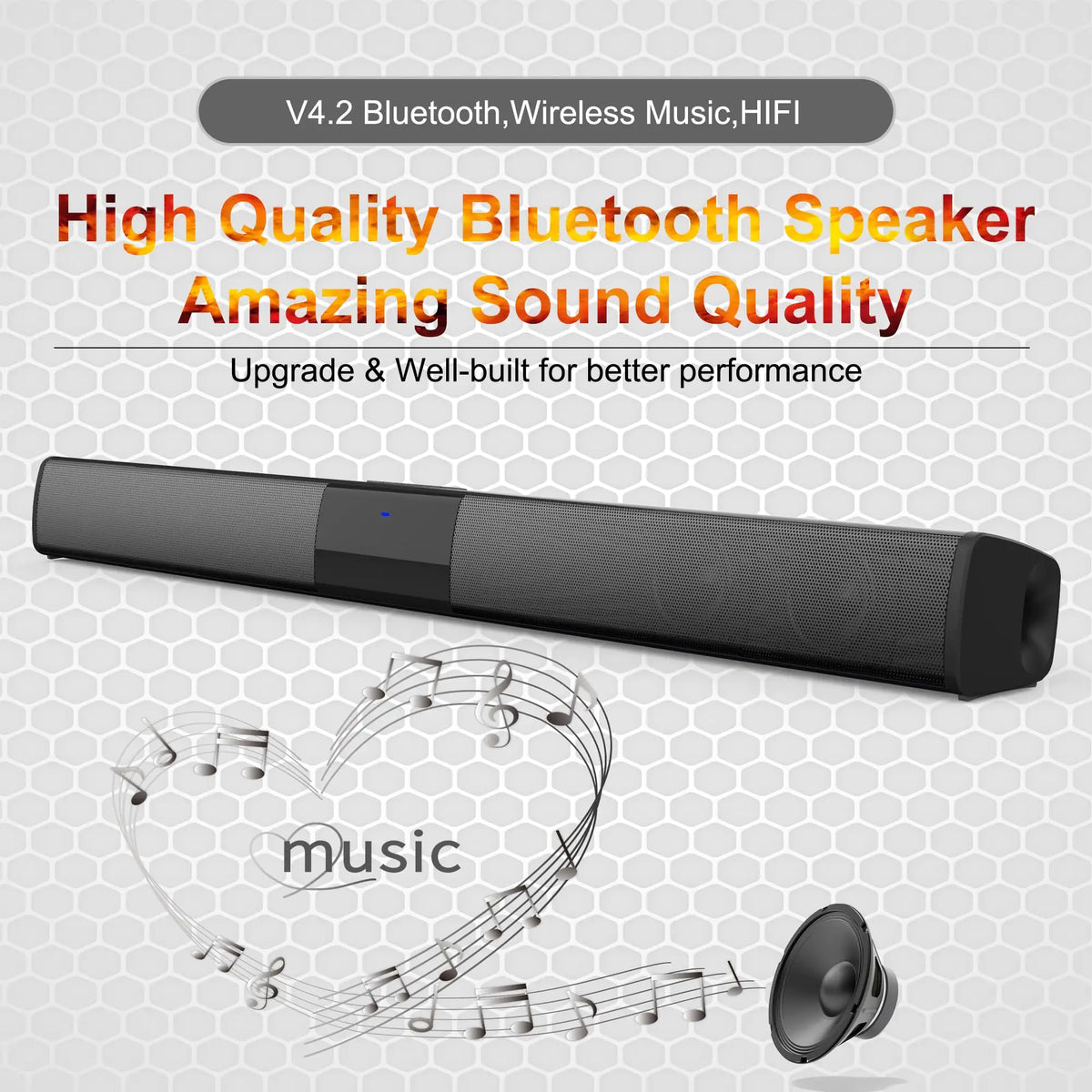 Wireless Home Theater Sound Bar for an Immersive Audio Experience