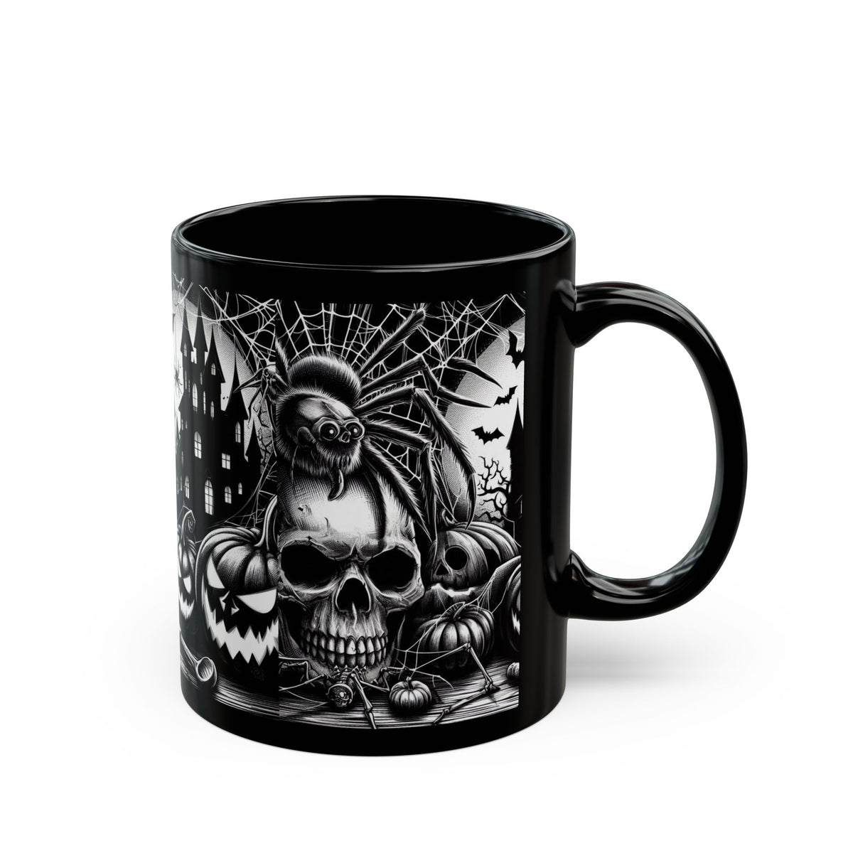 Enchanting Custom Black Ceramic Mug – Perfect for Your Daily Sips!