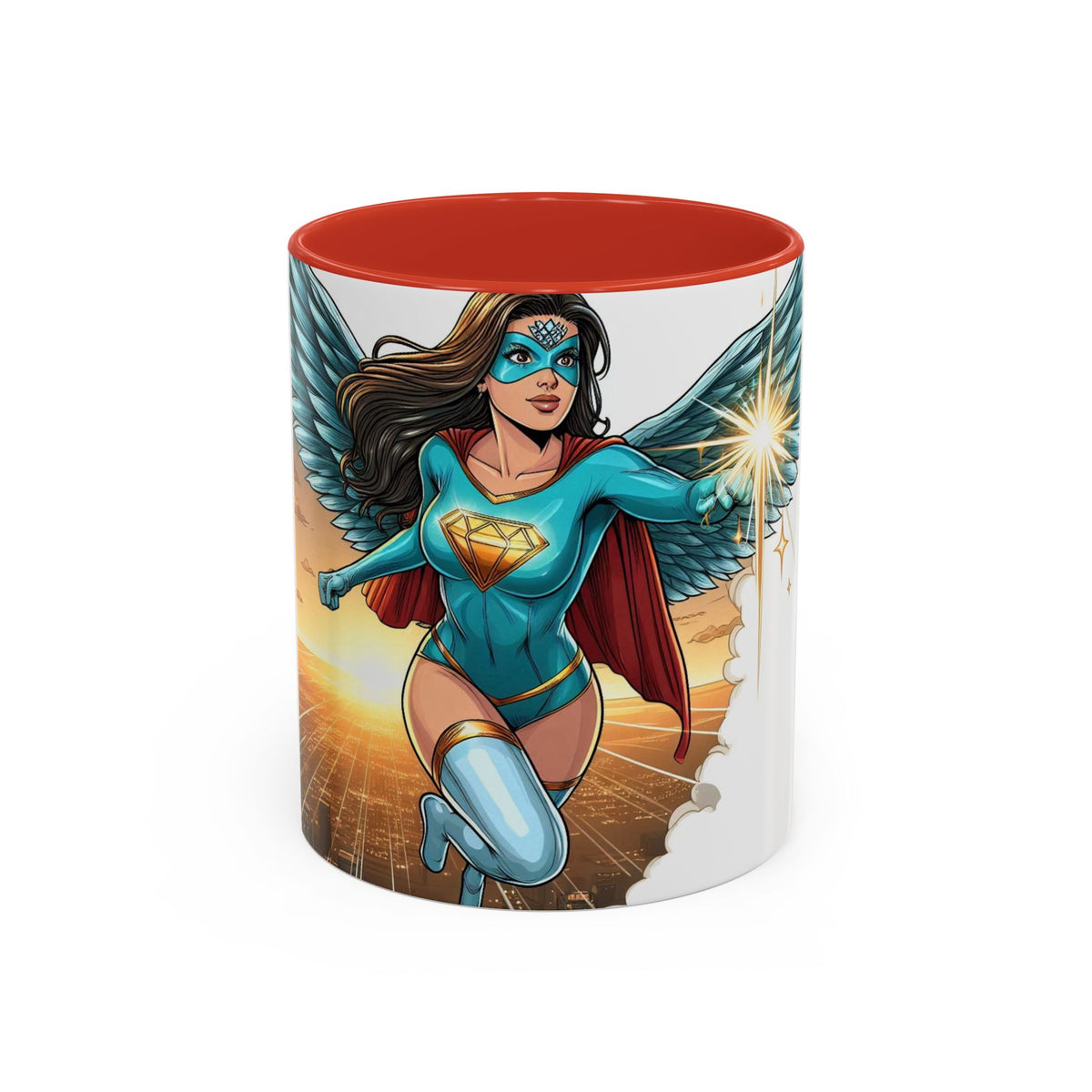Empower Your Morning with the Aquila Diamond Superhero Mug