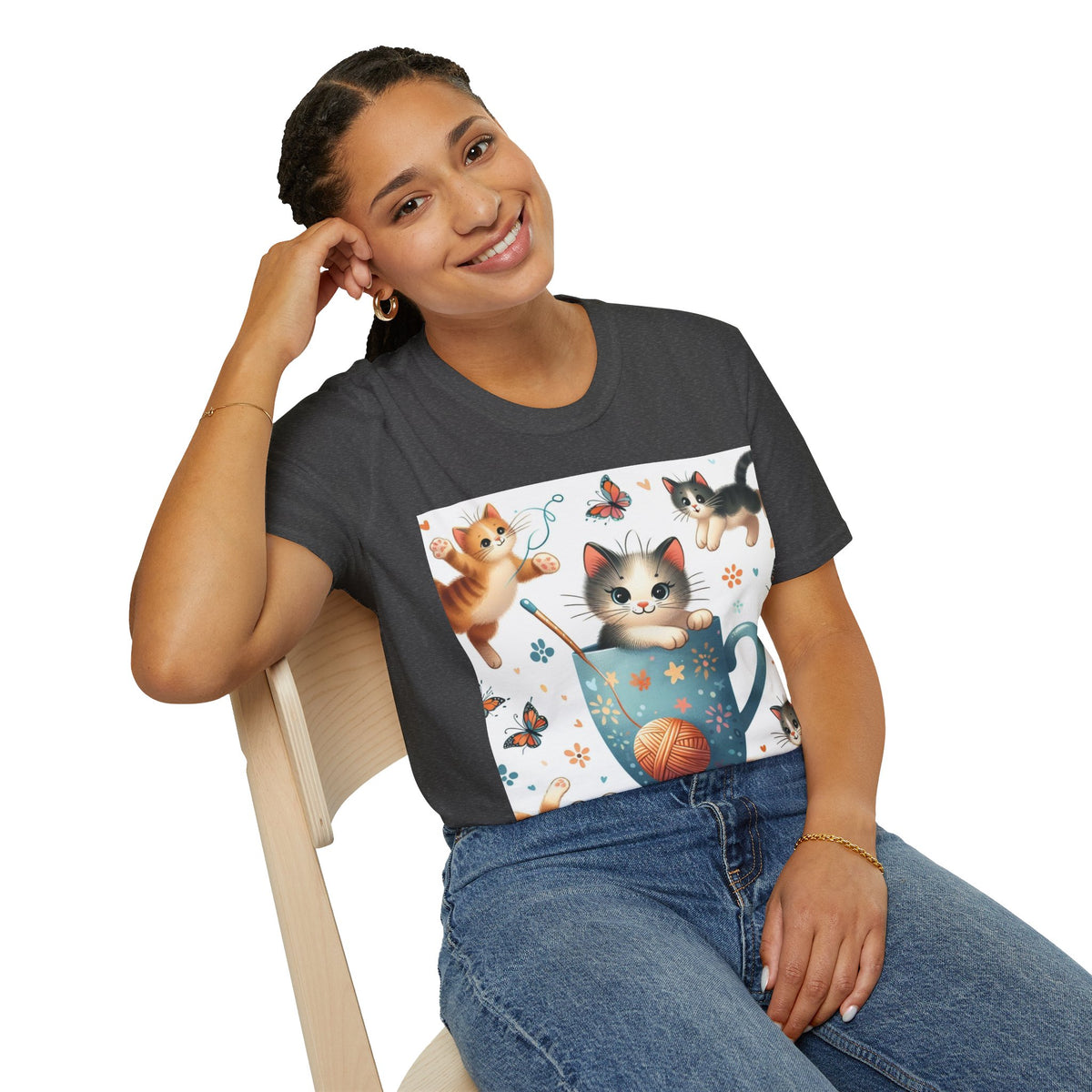Purr-fect Comfort for Cat Lovers: Unisex Soft-Style T-Shirt - OLM Store