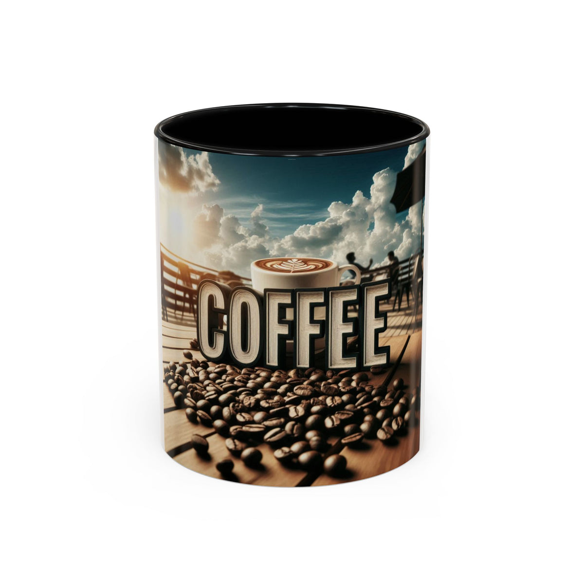 Coffee Beans Accent Coffee Mug (11, 15oz) - OLM Store