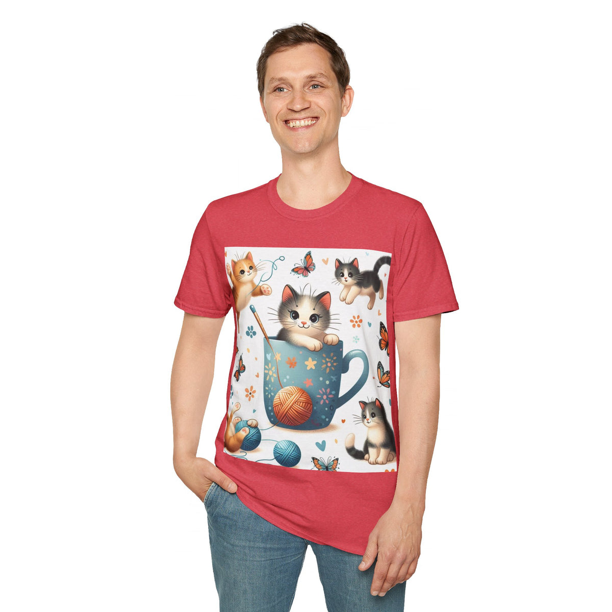 Purr-fect Comfort for Cat Lovers: Unisex Soft-Style T-Shirt - OLM Store