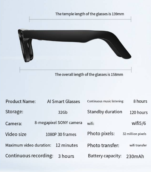 AI Smart Camera Glasses: Capture Life’s Moments Effortlessly