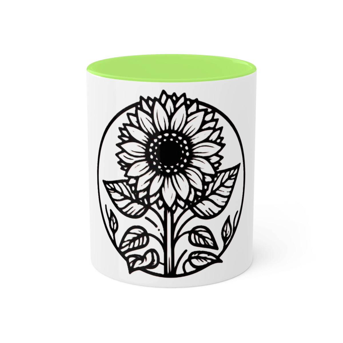 Brighten Your Mornings with Our White Sunflower Coffee Mug
