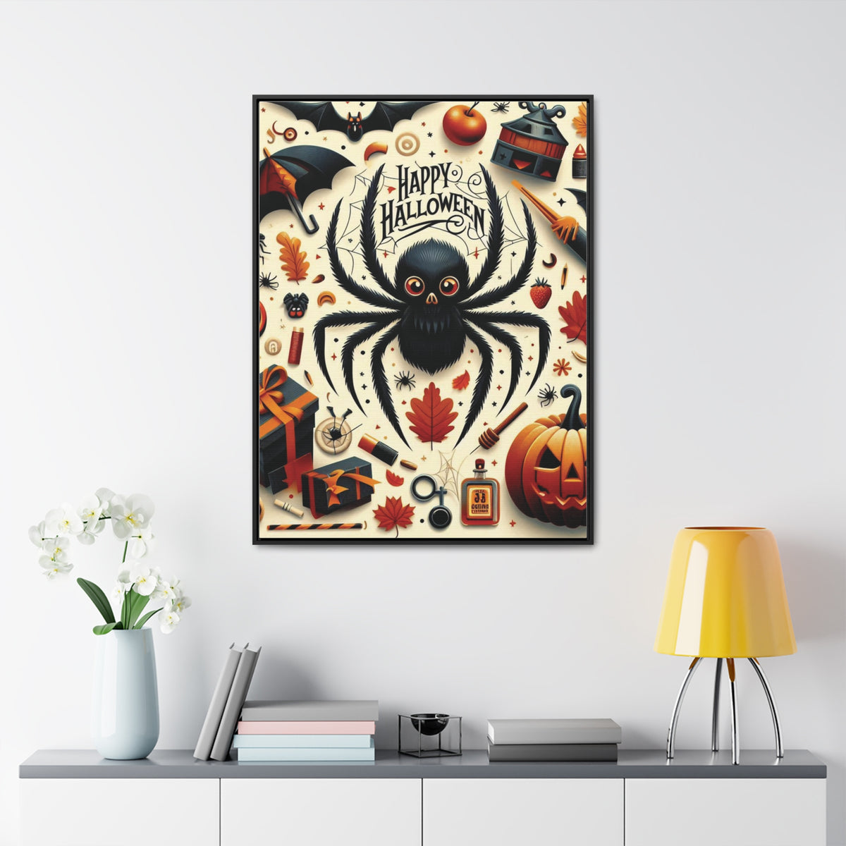Halloween Canvas Wall Art - Vertical Gallery Wrap for Spooky Decor