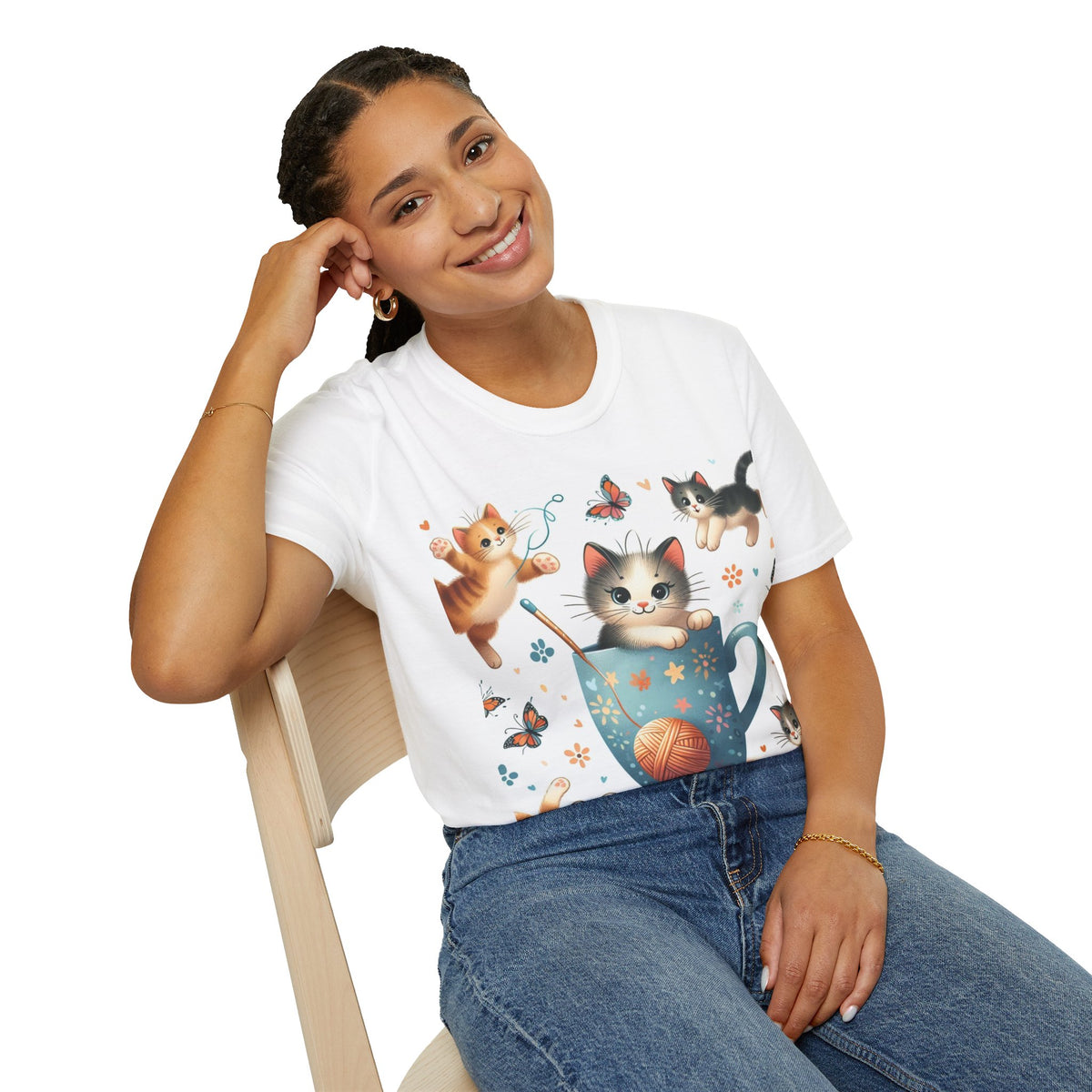 Purr-fect Comfort for Cat Lovers: Unisex Soft-Style T-Shirt - OLM Store