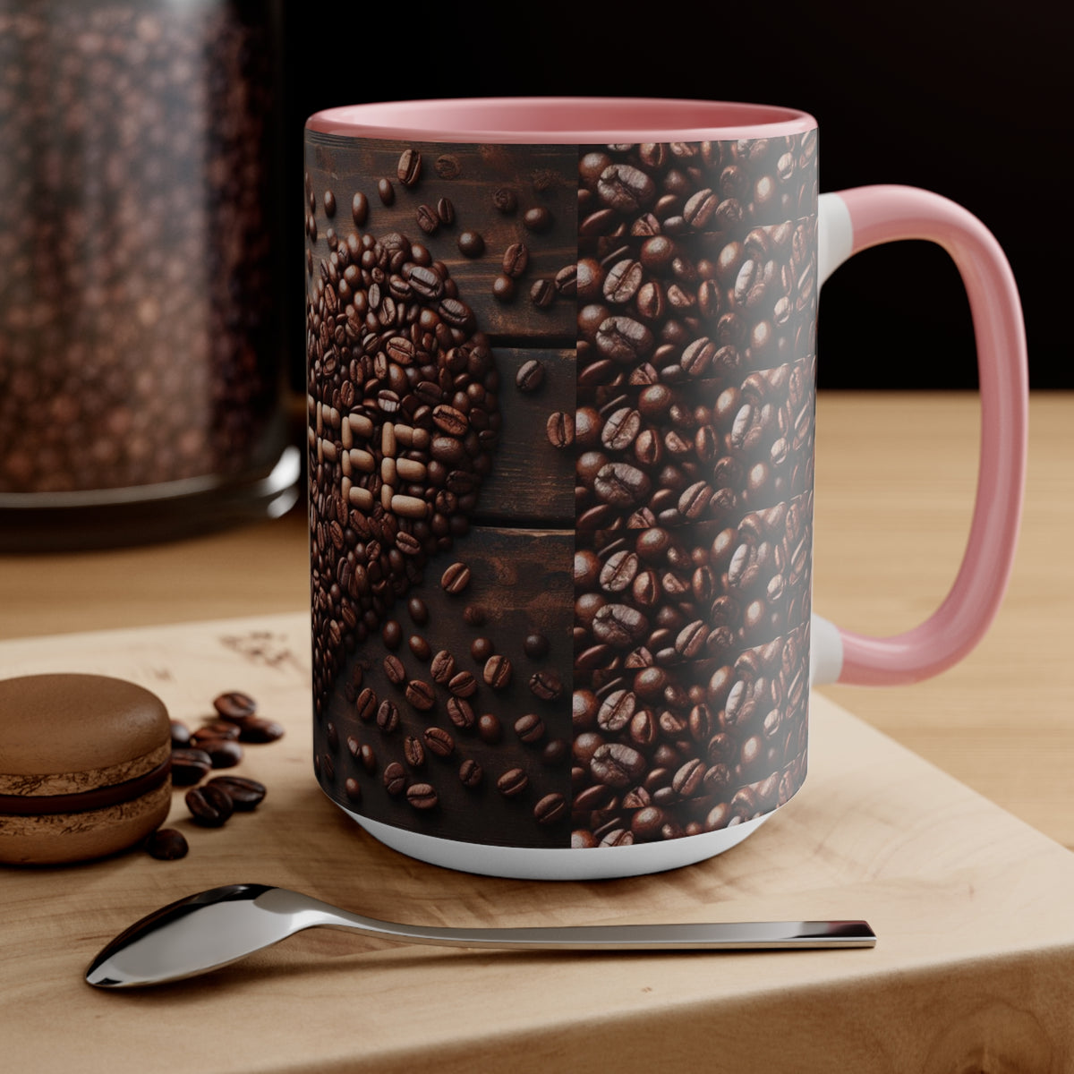 Coffee Bean Heart Accent Mugs - OLM Store